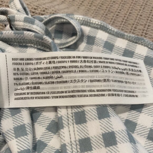 Hollister Gingham Crop Halter -- Teal and White - Size Small - NWT - Picture 6 of 8